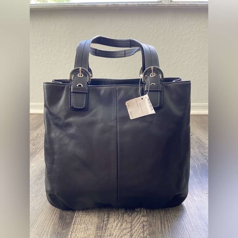 Coach Black Leather Shoulder Bag